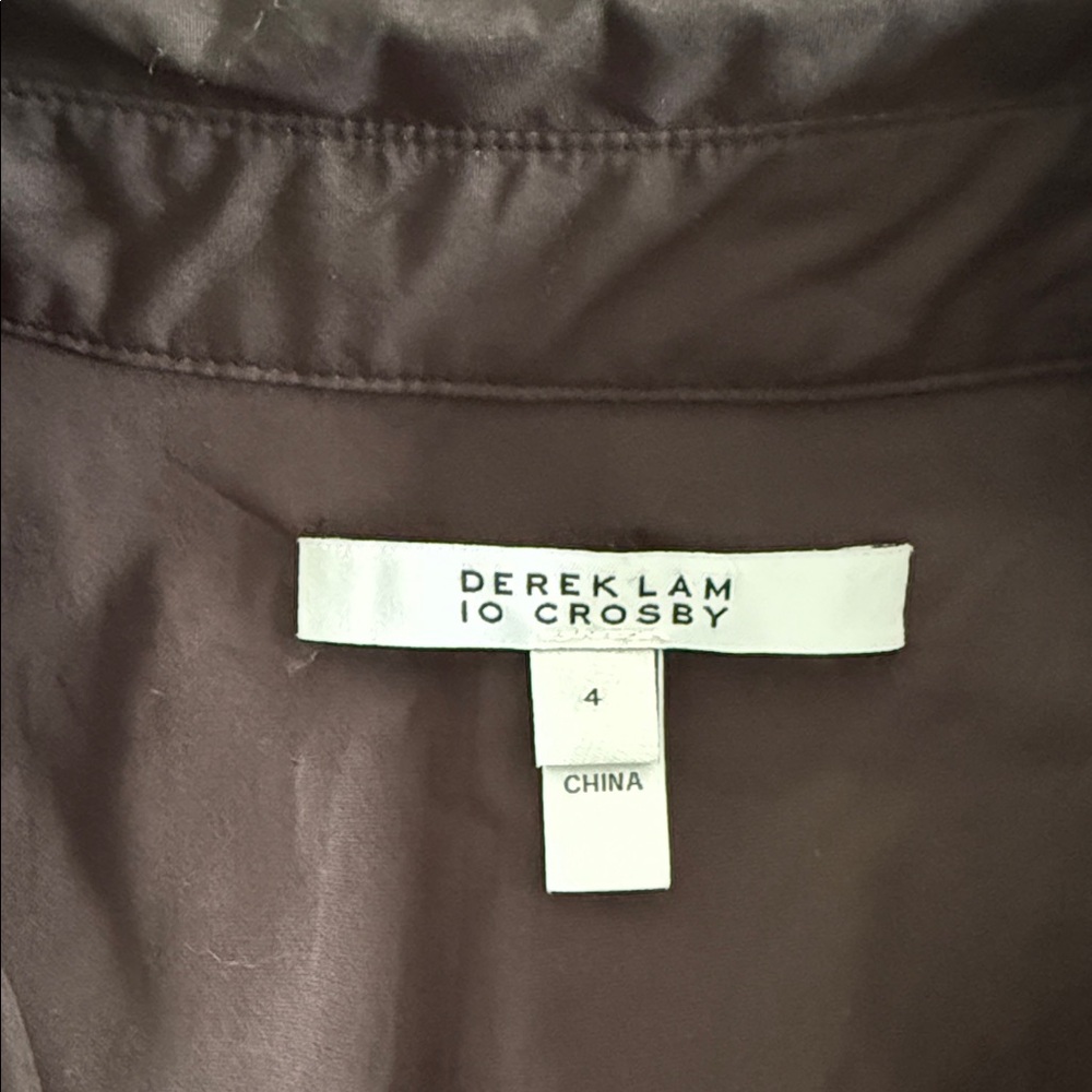Sleeveless Derek Lam Black Button-Front A-Line Dress - Picture 7 of 7